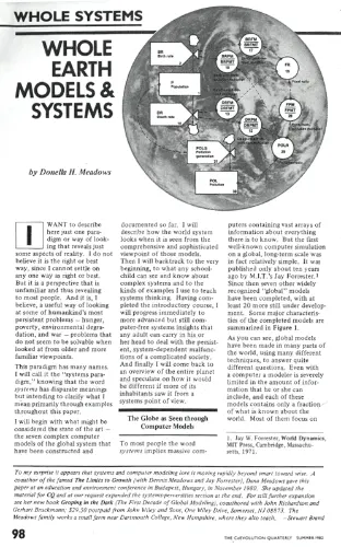 Cover image for Whole Earth Models and Systems